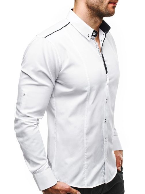 Výrazná biela košeľa 2228