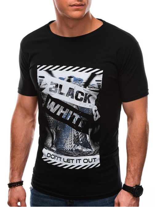 Trendové čierne tričko S1427