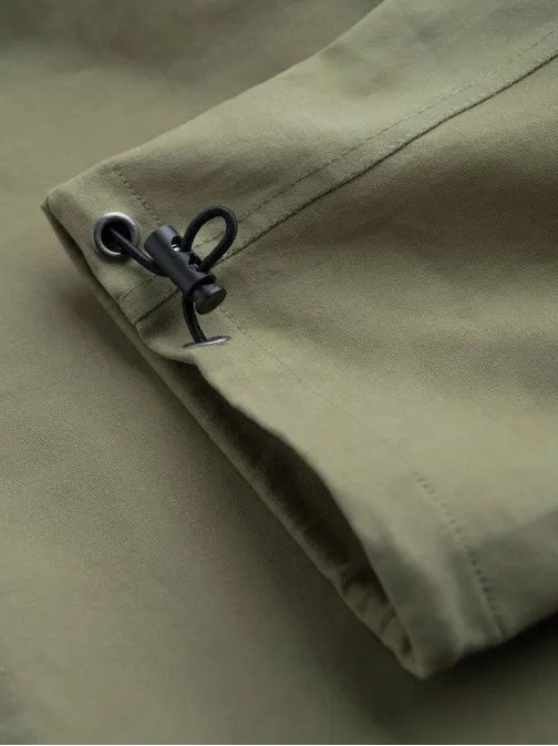 Olivové športové nohavice pre mužov v2 om-pacg-0196