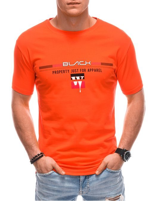 Oranžové tričko s nápisom S1772