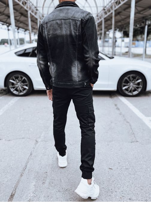 Zaujímavá čierna rifľová bunda