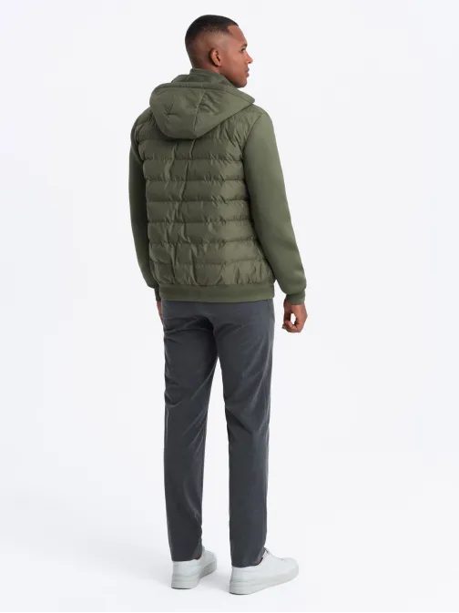 Olivová bomber trendy bunda V3 JALP-0140