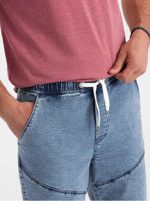 Trendy svetlo modré rifľové kraťasy V1 SRDS-0101