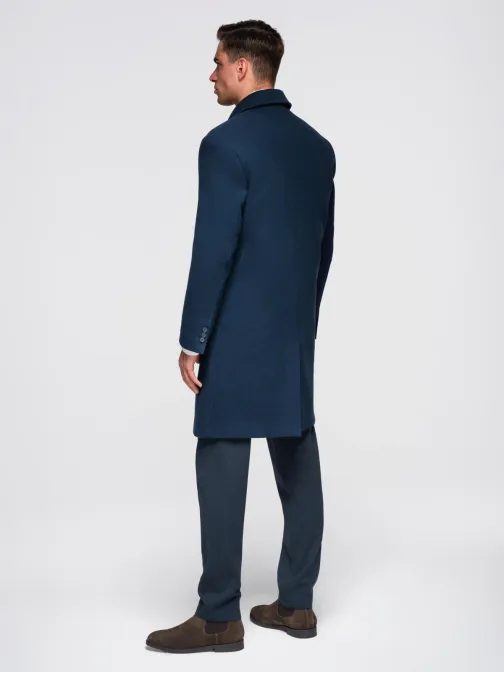 Modrý pánsky kabát na zimu V3 om-cowc-0135