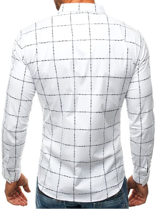 Jedinečná biela košeľa v modernom dizajne MADMEXT 0280