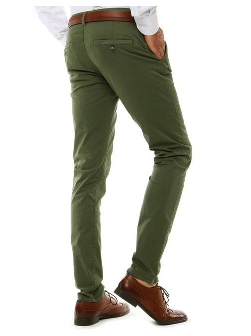 Elegantné zelené chinos nohavice