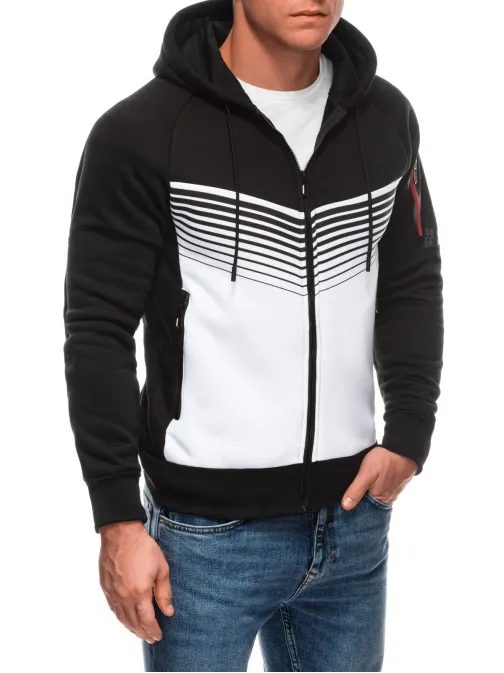 Štýlová športová čierna mikina B1692