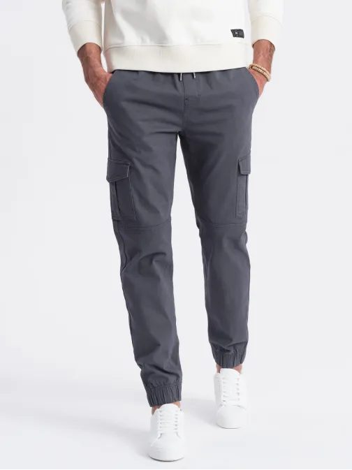 Trendové grafitové joggery V3 PAJO-0123