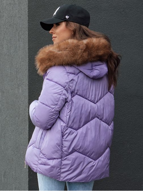 Dámska zimná fialová bunda s kapucňou Wayward