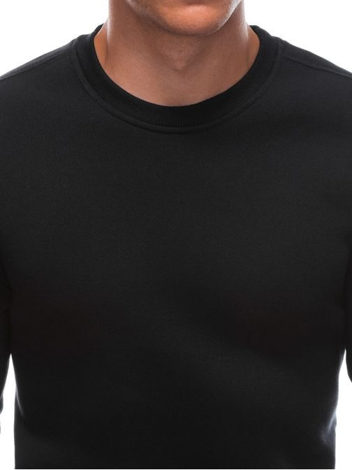 Čierna mikina bez kapucne B1212