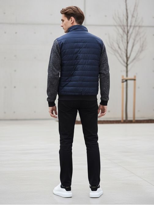 Prechodná granátová bunda bez kapucne