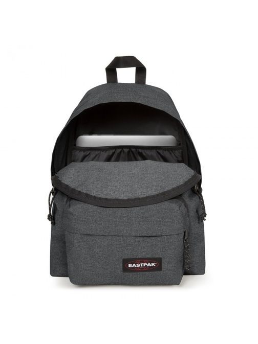 Čierny denimový ruksak s odnímateľnou ľadvinkou EASTPAK PADDED TRAVELL'R