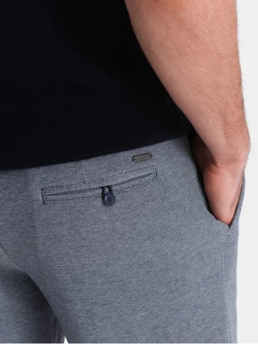 Tmavo modré chinos kraťasy  V1 SRCS-0127