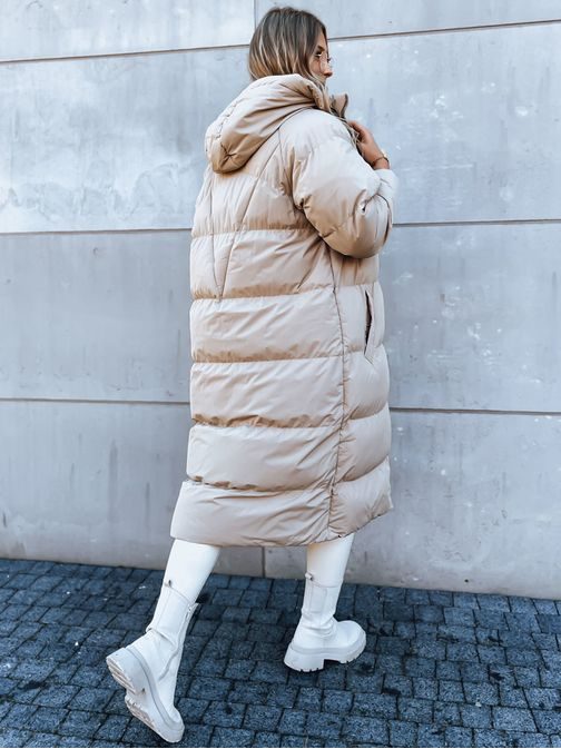 Jedinečná dámska béžová zimná bunda Cozyseason