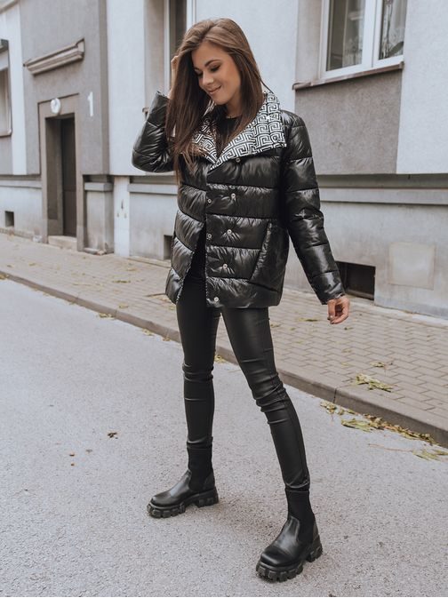 Trendová dámska bunda Delsy v čiernej farbe