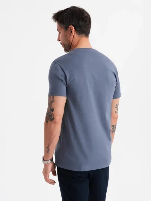 Basic denim bavlnené tričko s okrúhlym výstrihom V7 TSBS-0236