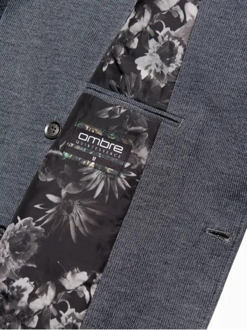 Moderné tmavo modré sako V2 BLZB-0108