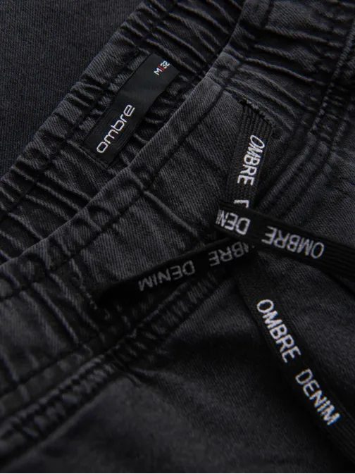 Jedinečné šedé rifľové joggery V3 PADJ-0267