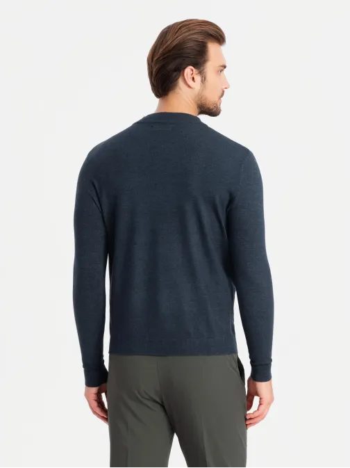 Trendy tmavo modrý polorolák V4 SWTN-0125