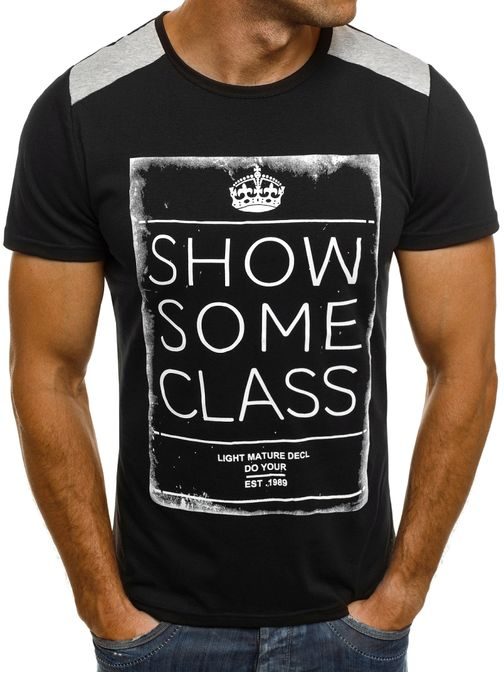 SHOW SOME CLASS čierne tričko J.STYLE SS168