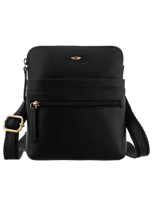 Čierna kožená pánska taška Peterson