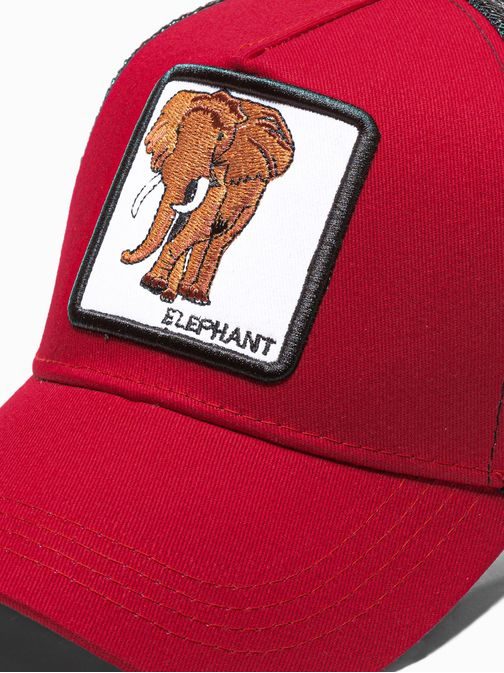 Veselá červená šiltovka Elephant H100