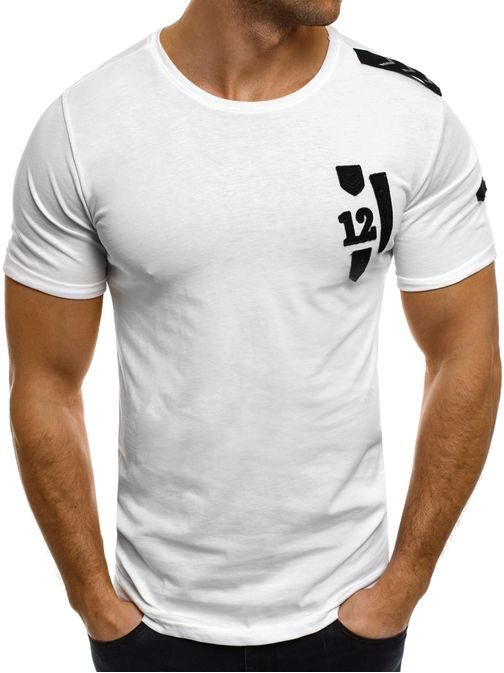 Športové biele tričko z bavlny BREEZY 228