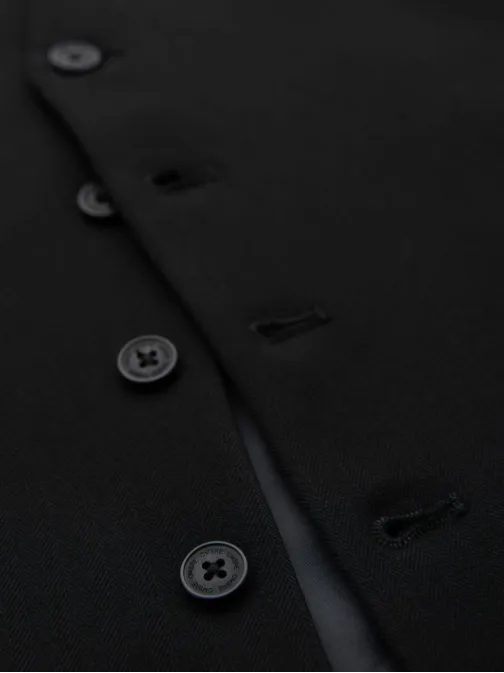 Elegantná pánska čierna vesta V3 BLZV-0143