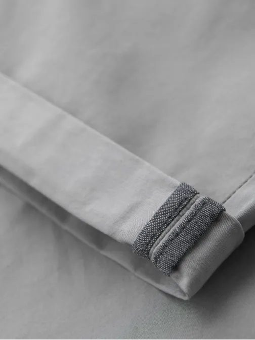 Pánske šedé chinos šortky s lemom V12 SRCS-0197