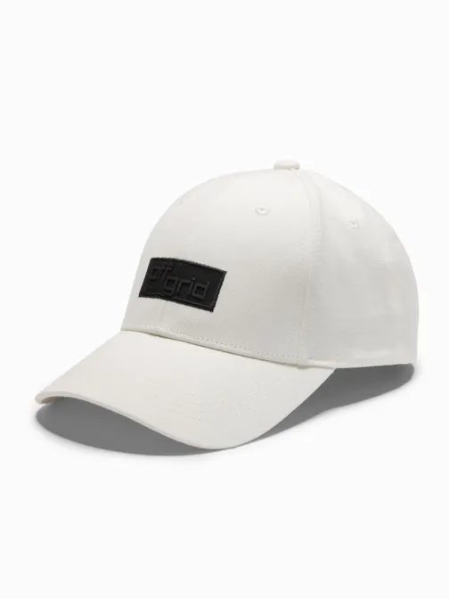 Trendy krémová šiltovka s nášivkou V2 ACCS-0104