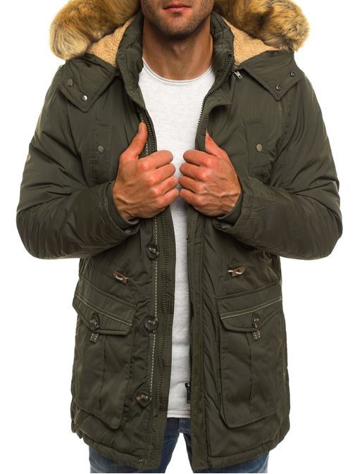 Trendy khaki parka J.BOYZ X1018K