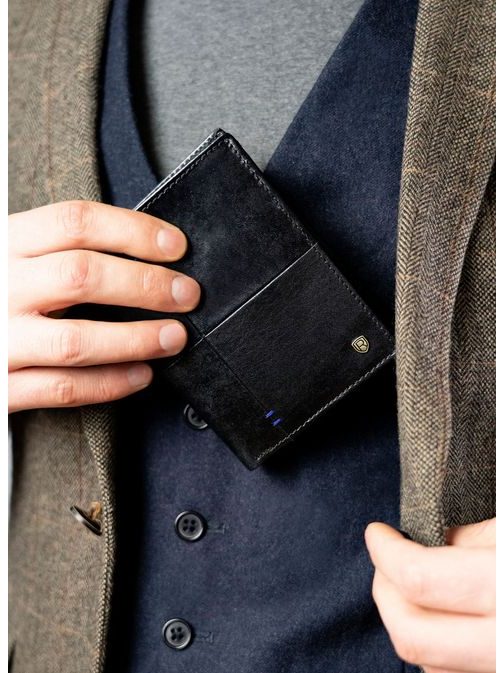 Čierno-granátová kožená peňaženka na výšku Rovicky