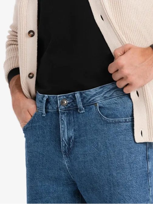 Pánske klasické tmavo modré rifle V2 PADP-0225