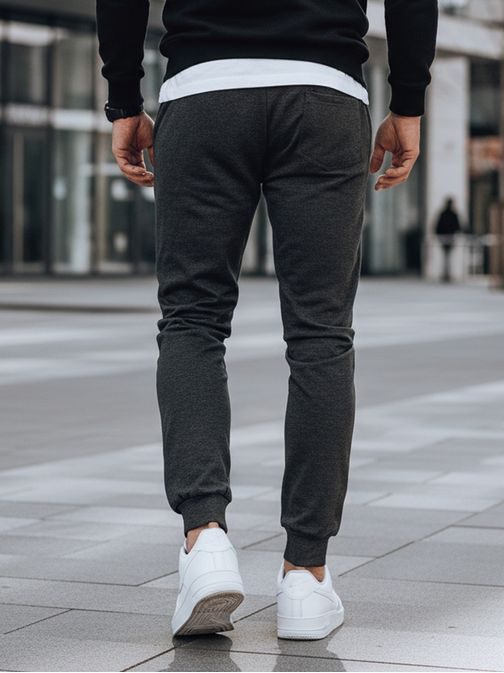 Moderné pánske tepláky v šedej farbe