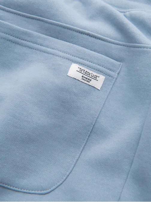 Svetlo modré tepláky s trendy prešívaním V7 PABS-0173