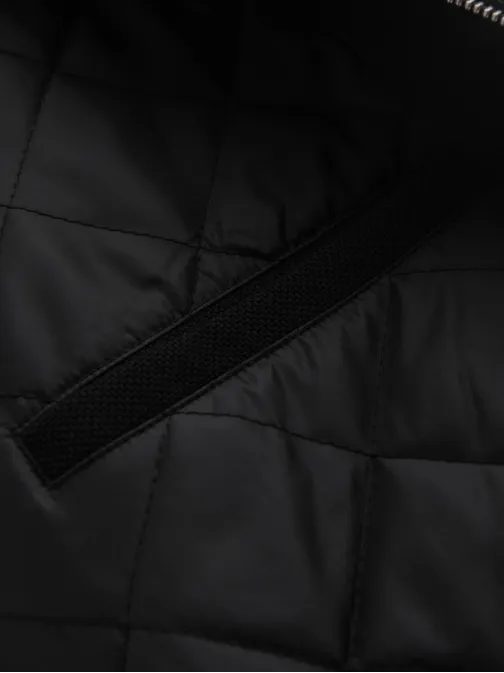 Trendy čierna motorkárska bunda V2 JALP-0157