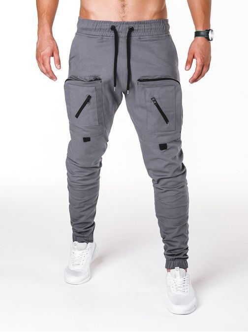 ORIGINÁLNE JOGGER NOHAVICE ŠEDÉ P705