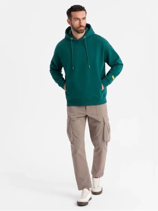 Pútavá zelená unisex mikina V17 SNBC-0105