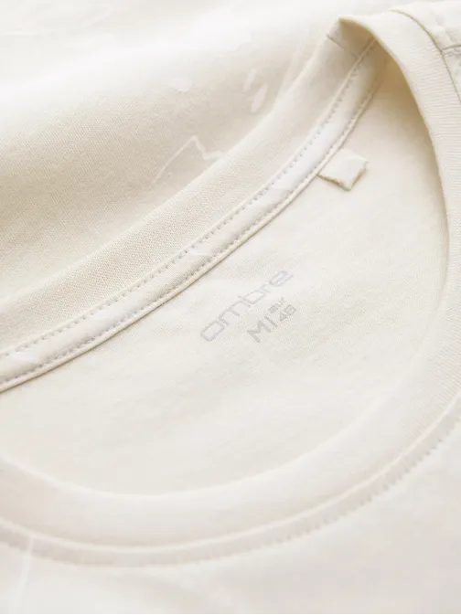 Moderné krémové tričko V7 TSFP-0184