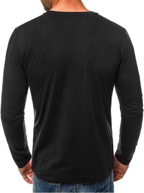 Jednoduché čierne tričko s atraktívnou potlačou  JS/1053
