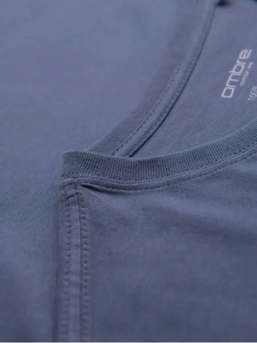 Basic denim bavlnené tričko s okrúhlym výstrihom V7 TSBS-0236