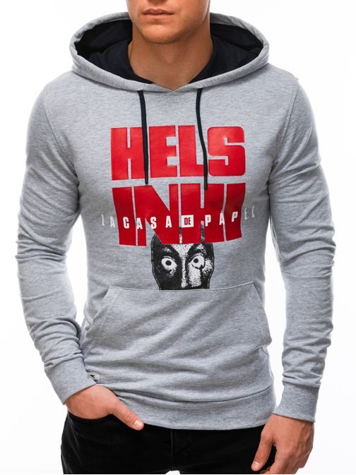 Originálna šedá mikina La casa de papel B1395