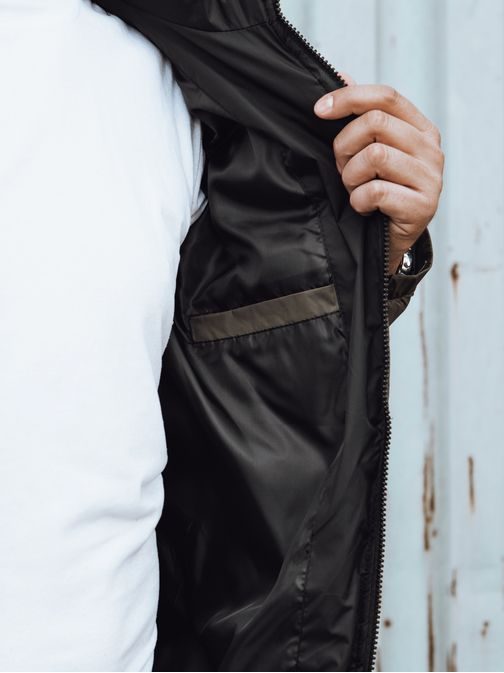 Trendová prešívaná zelená pánska bunda