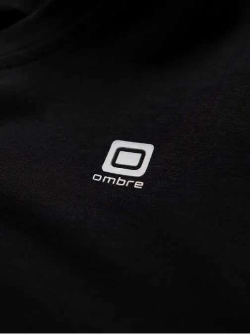 Čierne tričko s dlhým rukávom a V-výstrihom, a s logom v3 LSCL-0110