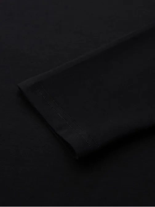 Trendy čierne tričko s dlhým rukávom a s logom V1 LSBC-0124