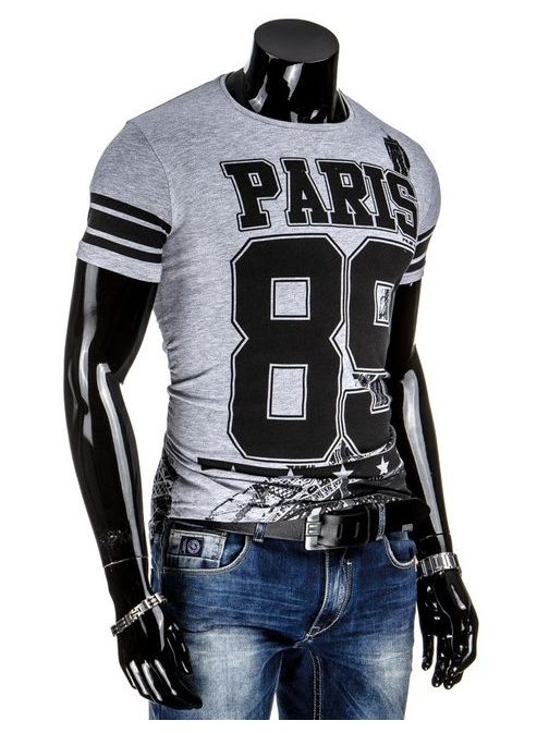 Sivé pánske tričko PARIS