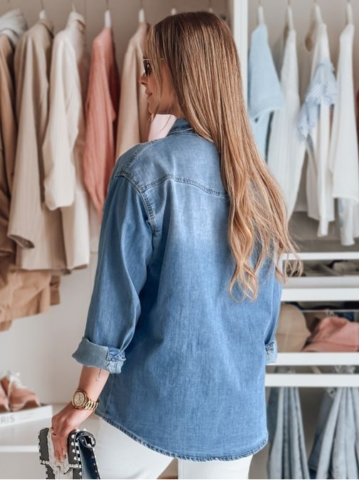 Oversize jeansová košeľa modrá