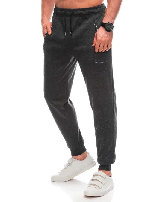 Pánske grafitové tepláky v originálnom prevedení P1434