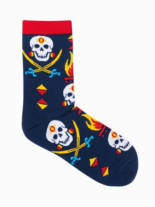 Granátové pánske ponožky Pirát U124