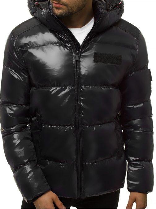 Moderná zimná bunda v čiernej farbe N/6577